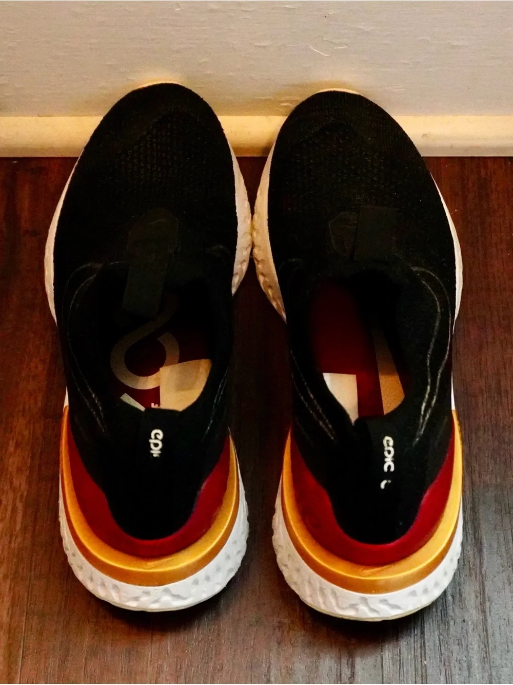 Nike Women’s Black Knit Slip-On Sneakers with White Soles